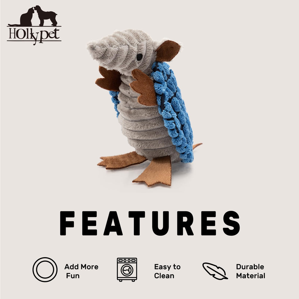 Hollypet Armadillo peluche pour renforcer le lien et réduire le stress pendant le jeu.