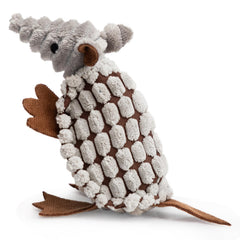Hollypet Armadillo peluche siffleur gris, idéal pour petits chiens et jeux interactifs.
