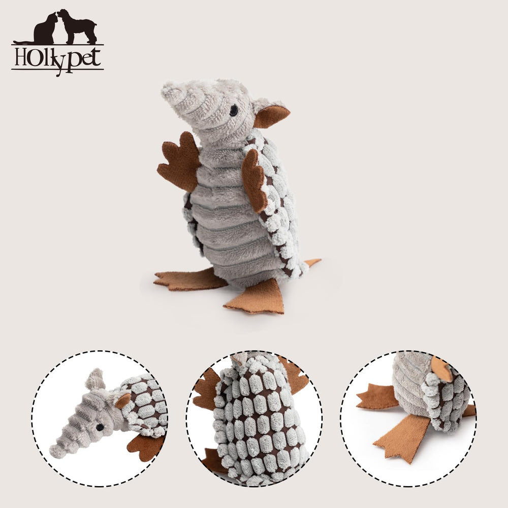 Hollypet Armadillo texture-massage gencives, douceur résistante pour jeux quotidiens.