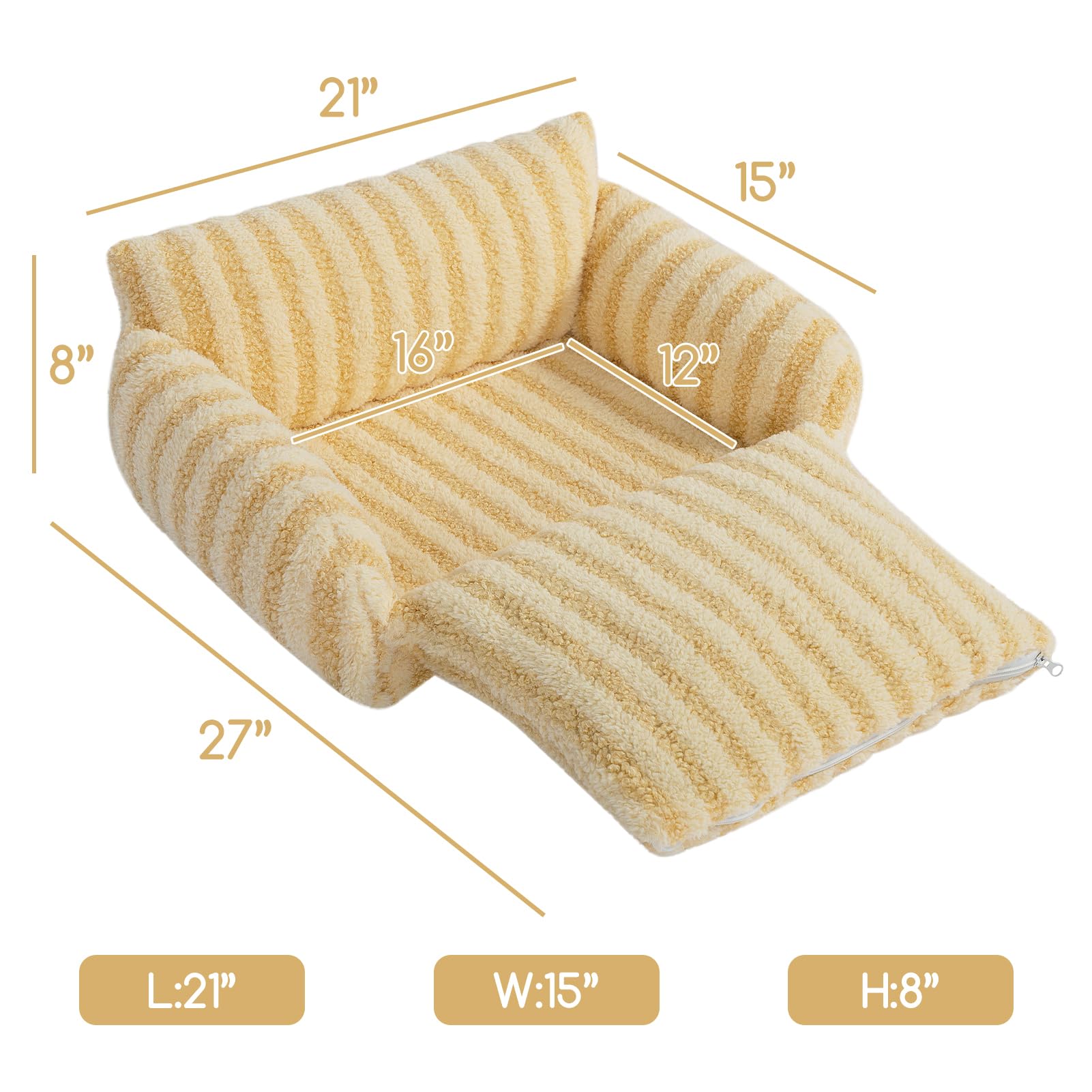 Hollypet Canapé XS 21x15x8 pouces, espace intime pour chat.