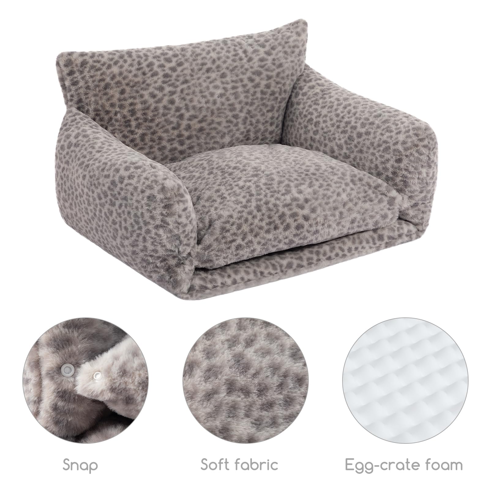Hollypet lit-chat-leopard-des-neiges-25x20x13: dimensions adaptées pour petits animaux