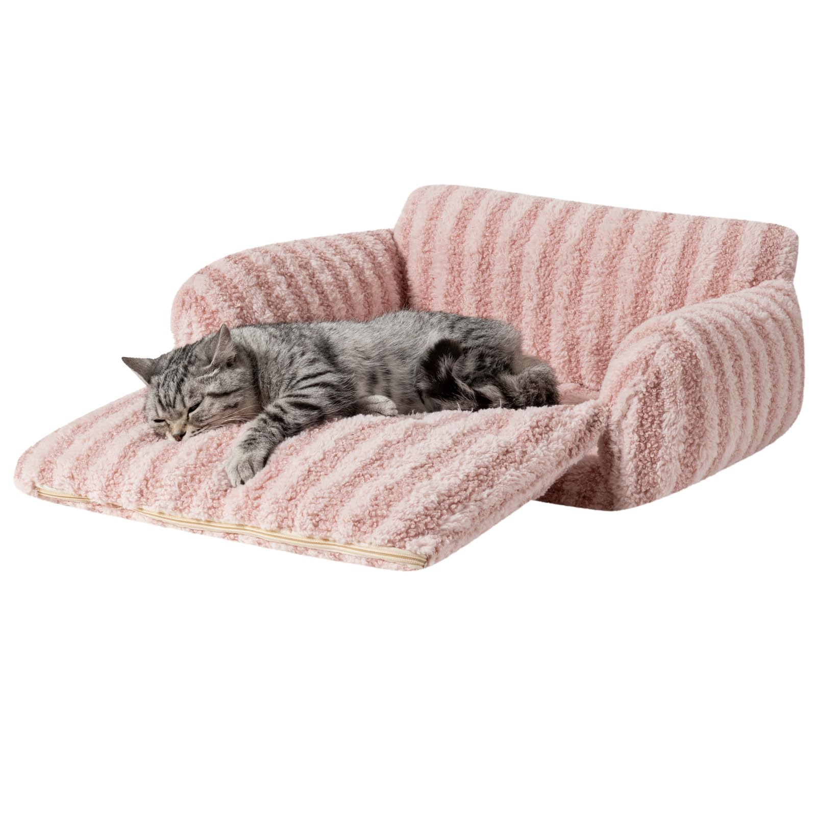 Hollypet lit-chat mousse-alveolaire rose : soutien ferme pour muscles et articulation.