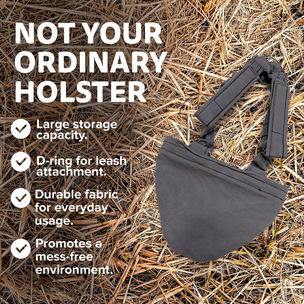 Holster couche poules noire au design discret et lavage simplifié.