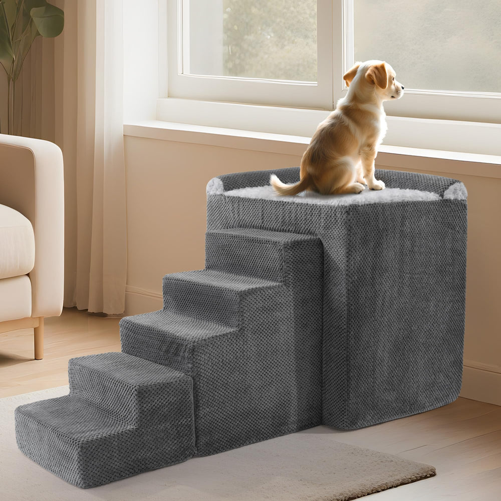 HOMBYS perchoir-fenêtre pour chien, mousse stable offrant un soutien sûr