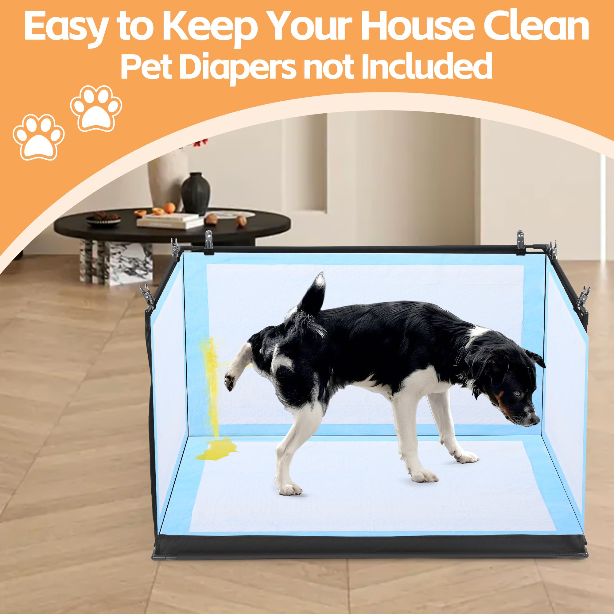 HOMBYS protection anti-éclaboussures pour litière canine, pratique.