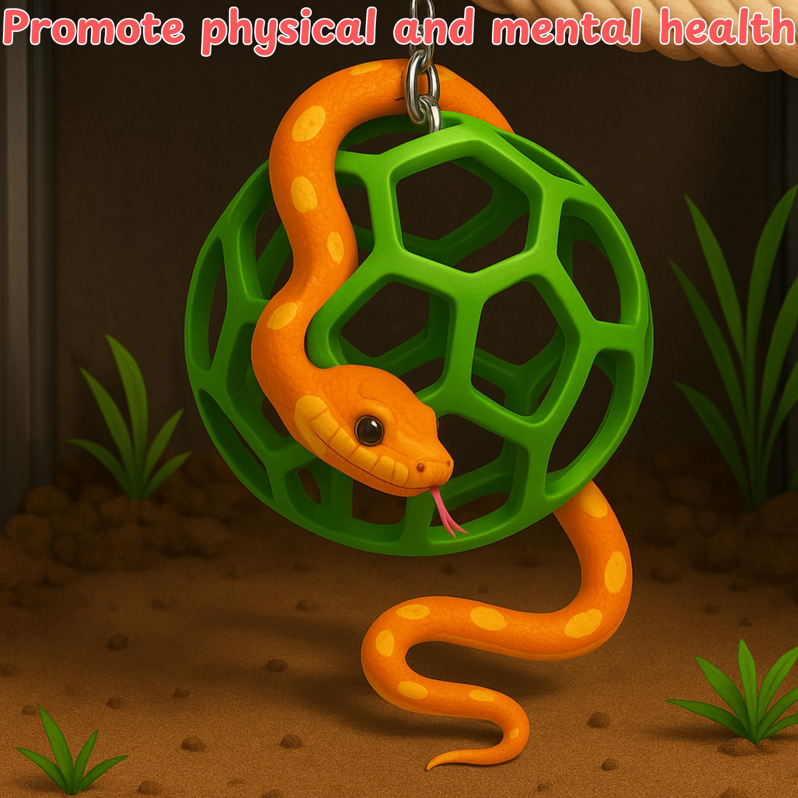 Balle d'activité Homedy Crafts, idéal pour terrarium et jeux d'exploration.