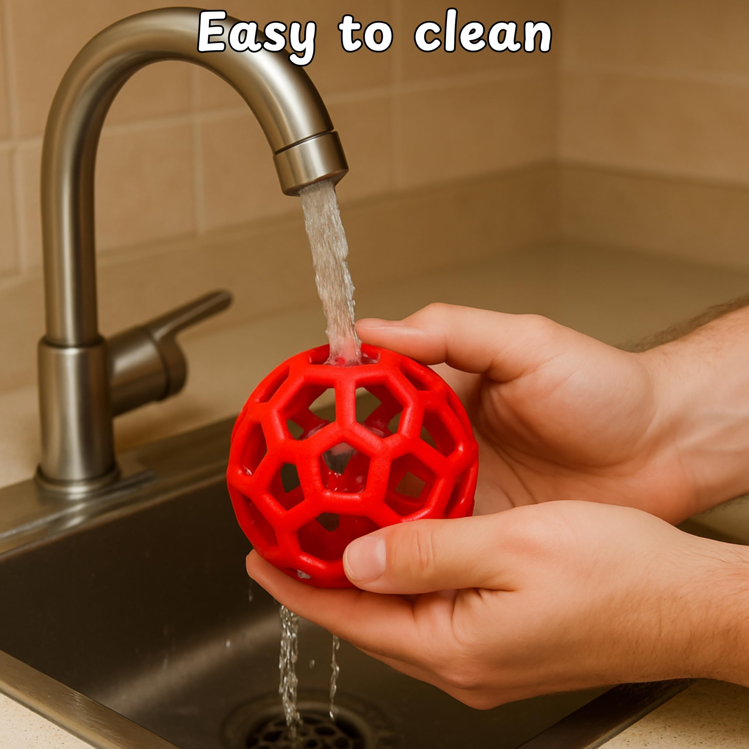 Homedy Crafts boule nourriture dragon barbu rouge, enrichissement alimentaire stimulant.