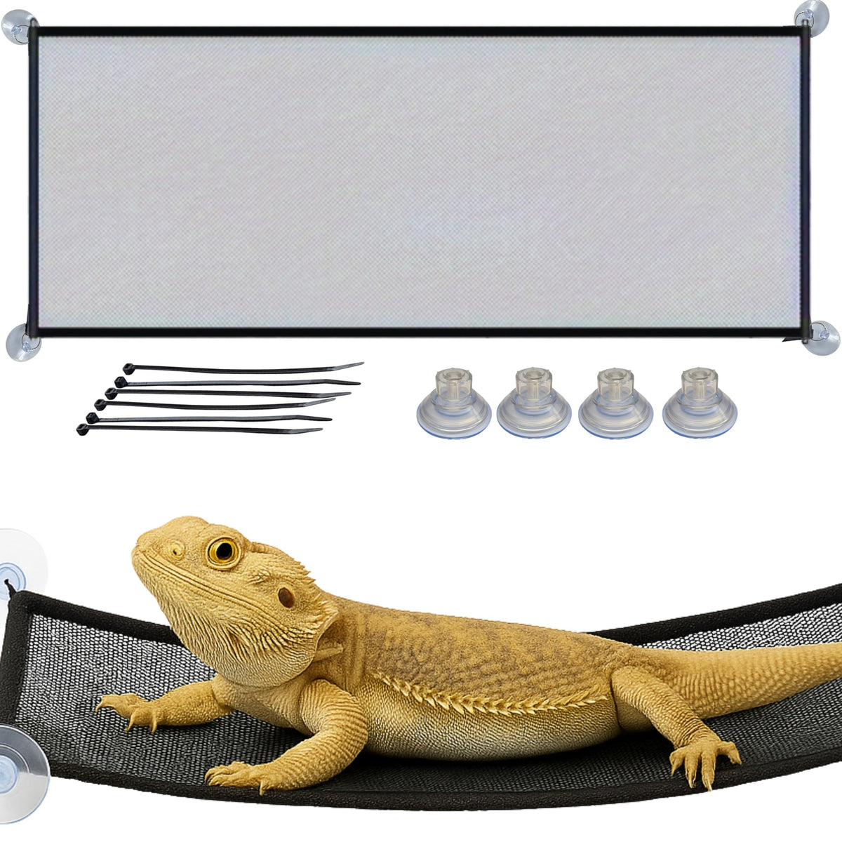 Hamac dragon barbu grand Homedy Crafts – grande surface de repos pour reptiles.