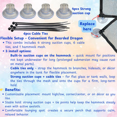 Perchoir confortable en maille pour dragon barbu et gecko léopard.
