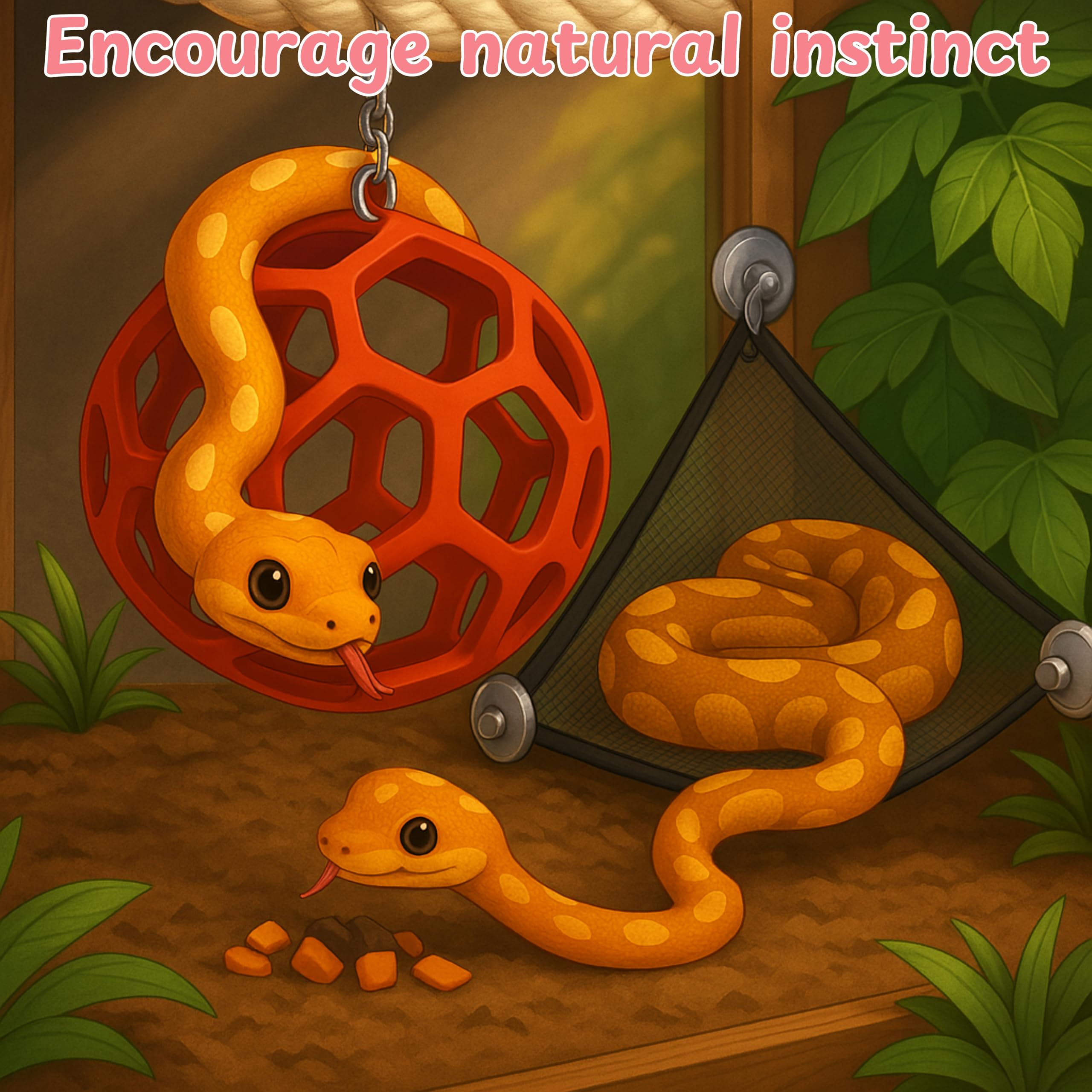 Homedy Crafts hamac élevé pour serpent, repos confortable et observation panoramique.