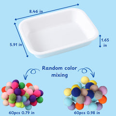 Homedy pompons multicolores: stimulation sensorielle variée pour hérissons.