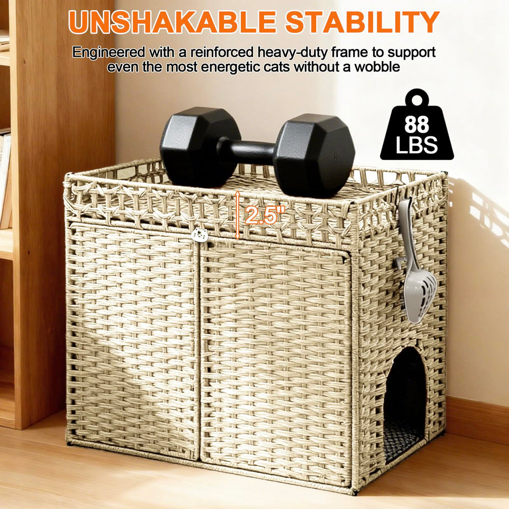 Homegroove barriere hauteur 2 poignées camel, espace supérieur pour accessoires et ventilation.