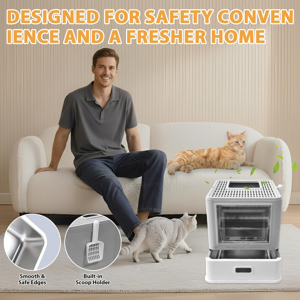 Homegroove Porte-pelle integre pour rangement pratique lors du nettoyage.