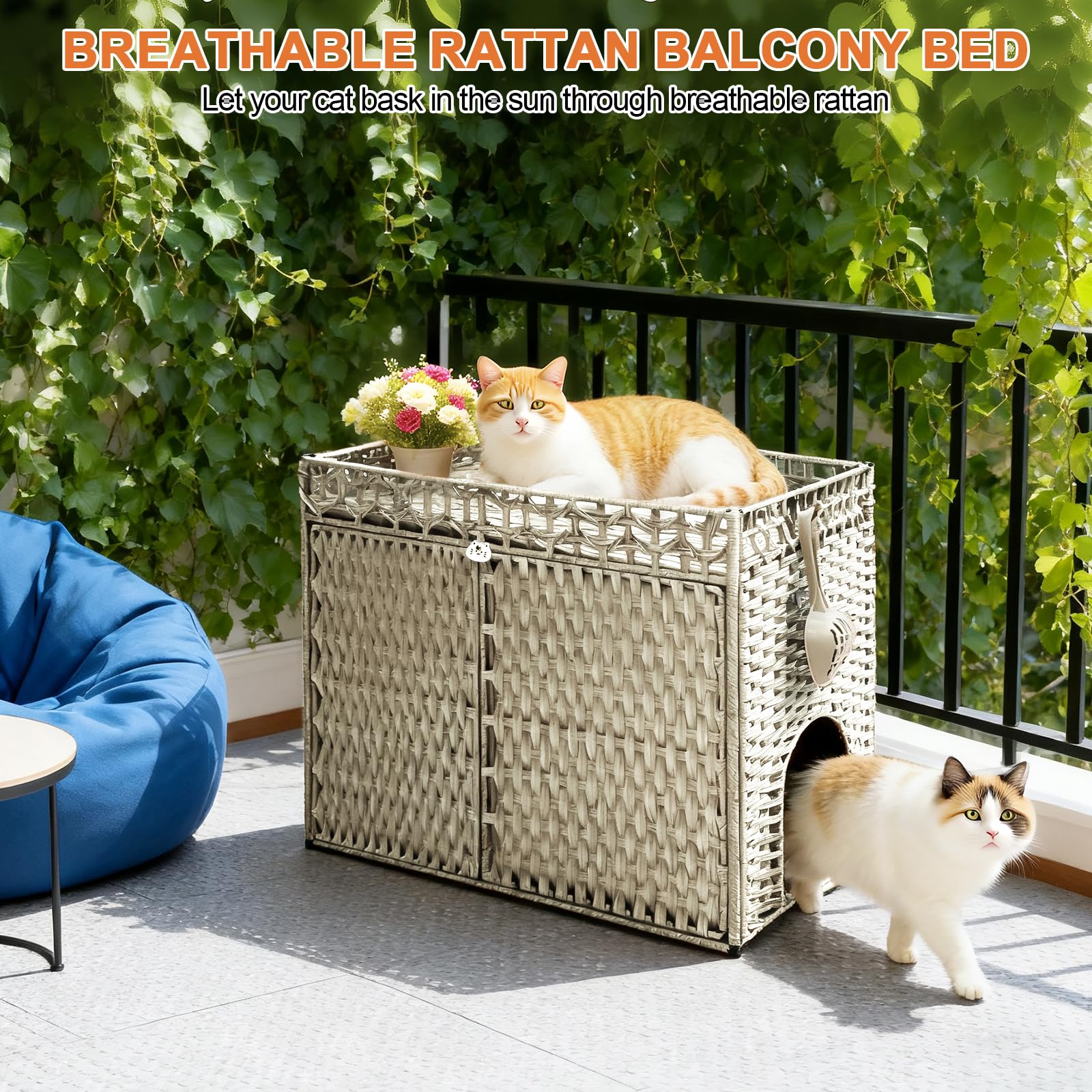 Homegroove porte-chat tete rotation camel, ouverture intuitive pour le chat.