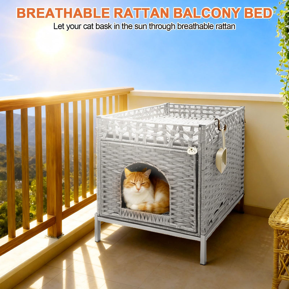 Homegroove table-nuit-gris-chat, table d’appoint polyvalente dans le salon ou la chambre.