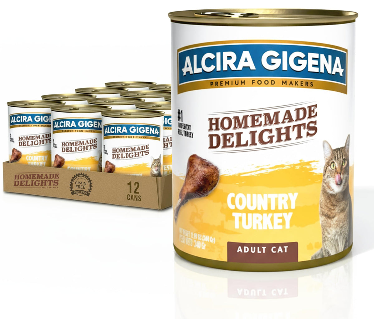 Homemade Delights dinde en sauce – boîte pour chat adulte, goût appétissant et digestibilité.