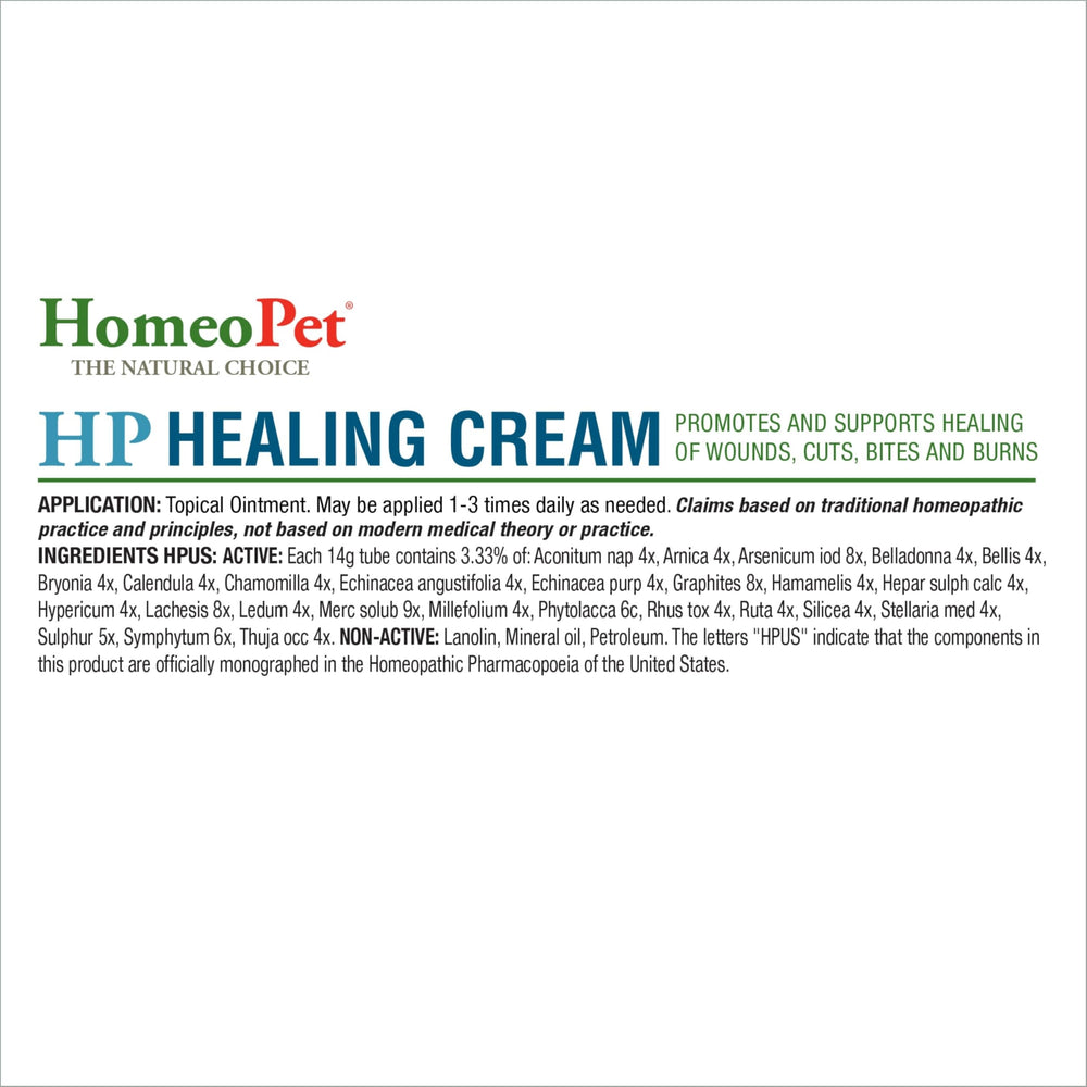 HomeoPet HP Crème emballage 14 g — format pratique et léger