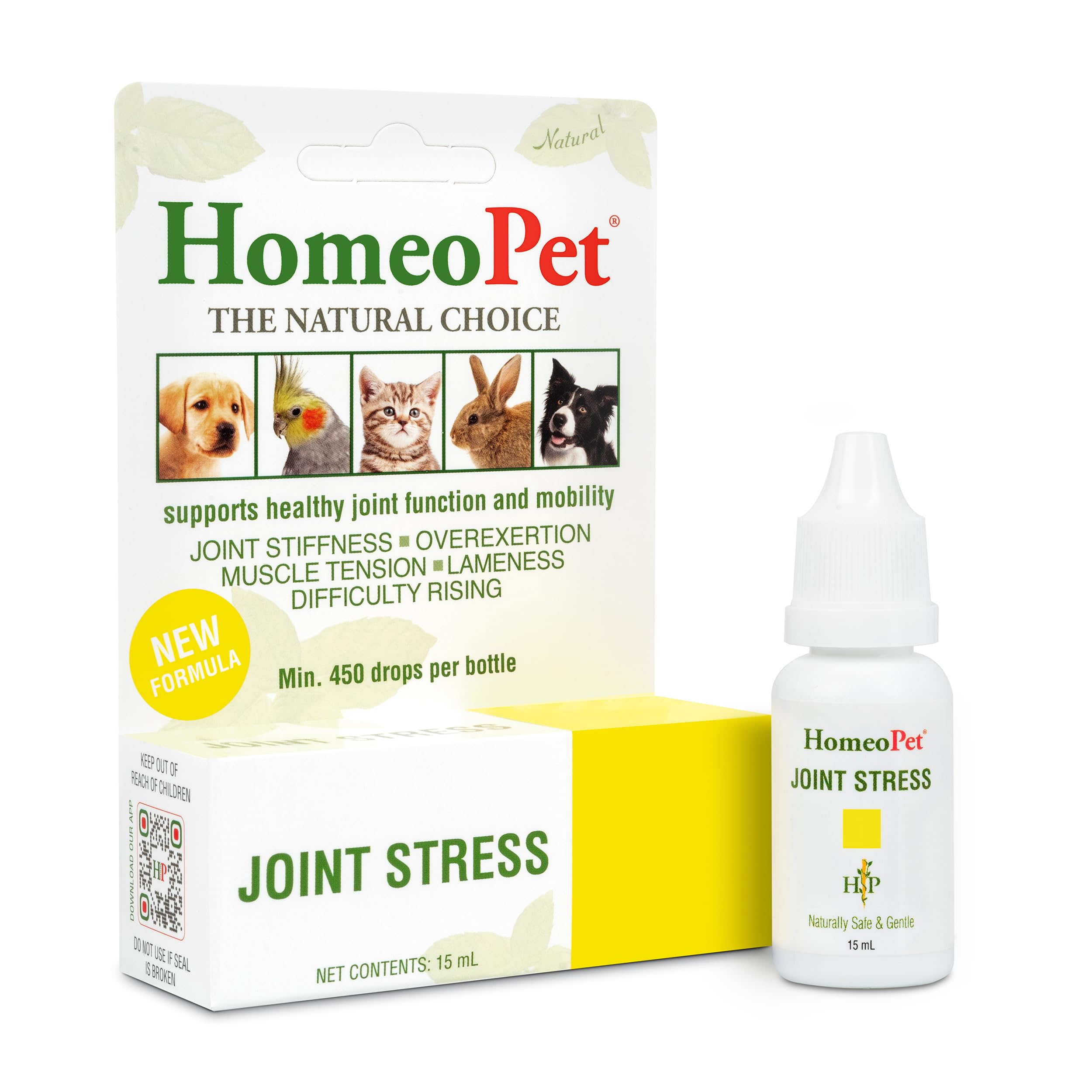 HomeoPet flacon et gouttes, soutien articulaire naturel pour chiens et chats