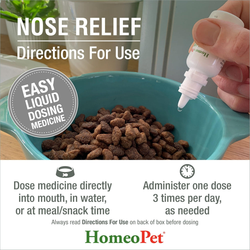 HomeoPet Nose Relief : portion-repas – parfait lors du repas pour une dose sans effort.