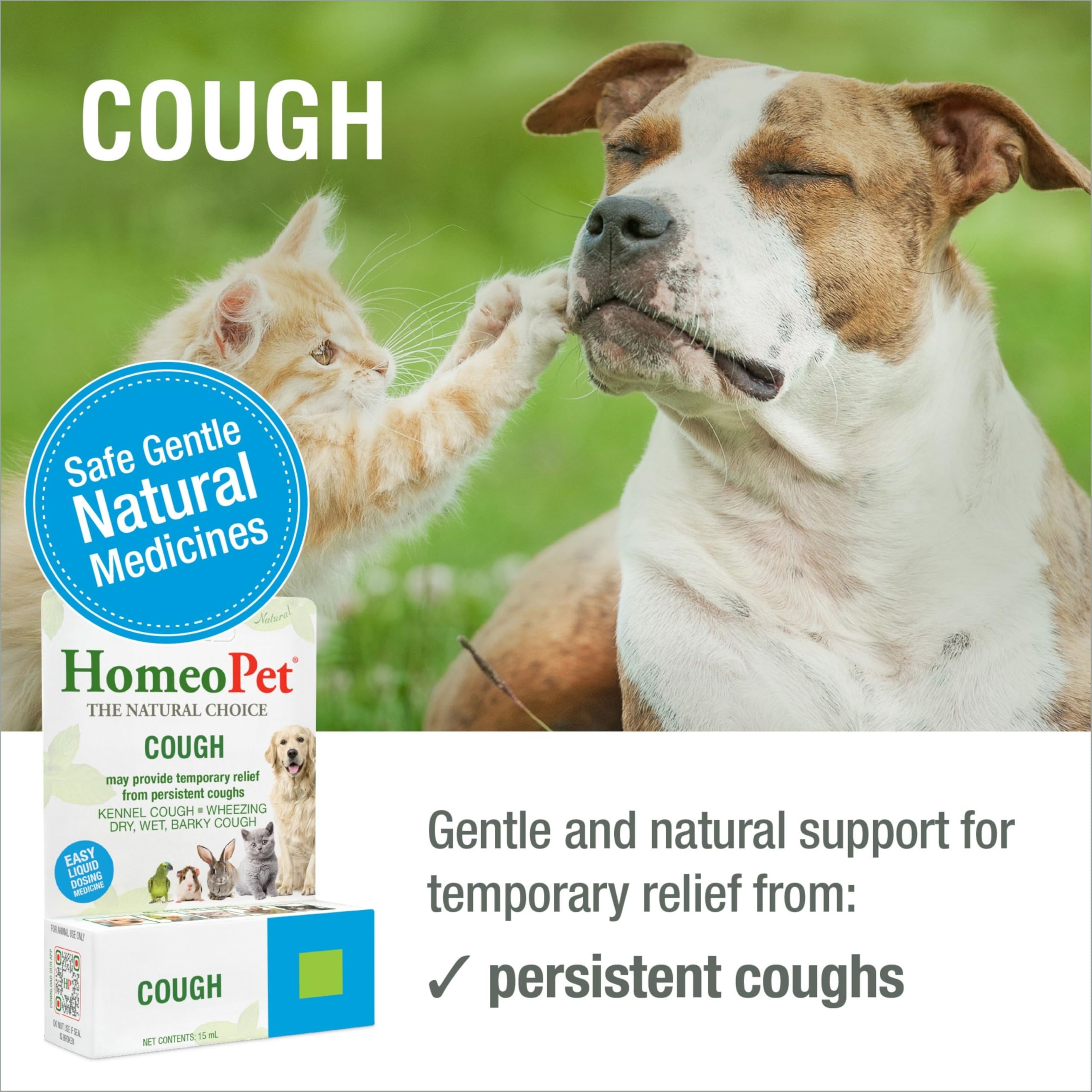 HomeoPet Toux – gouttes-pipette, administration facile.