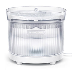 Fontaine HomeRunPet pour chat avec plateau en porcelaine, hygiène et nettoyage facilités.