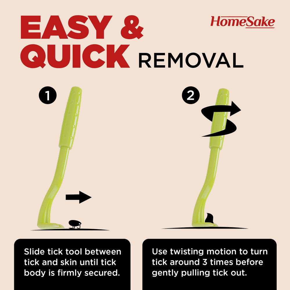 HomeSake outil-retrait-tique sans douleur pour animaux et personnes.