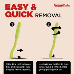 HomeSake outil-retrait-tique sans douleur pour animaux et personnes.