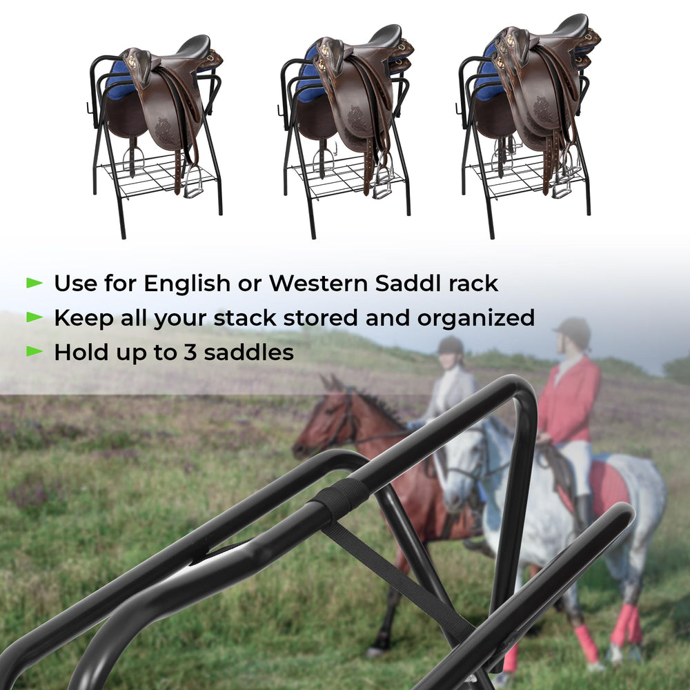HOMESTEAD etagere-rangement-harnais, rangement pratique pour brides et harnais.