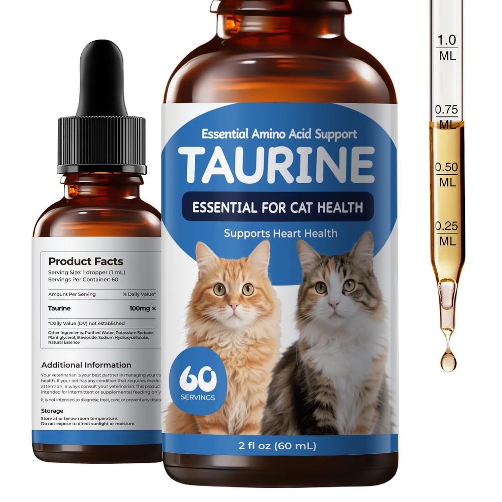 Homibabis Taurine liquide pour chats, bouteille prête pour une routine quotidienne.
