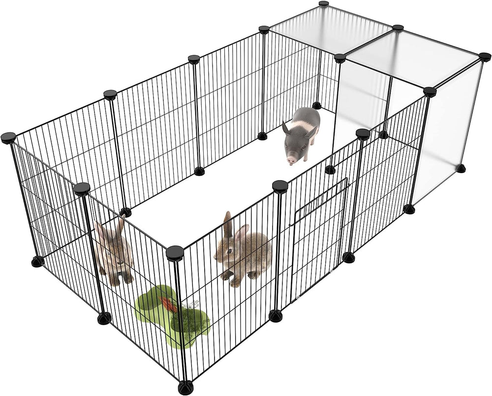 HOMIDEC Parc pour animaux avec panneau translucide pour un habitat chaleureux.