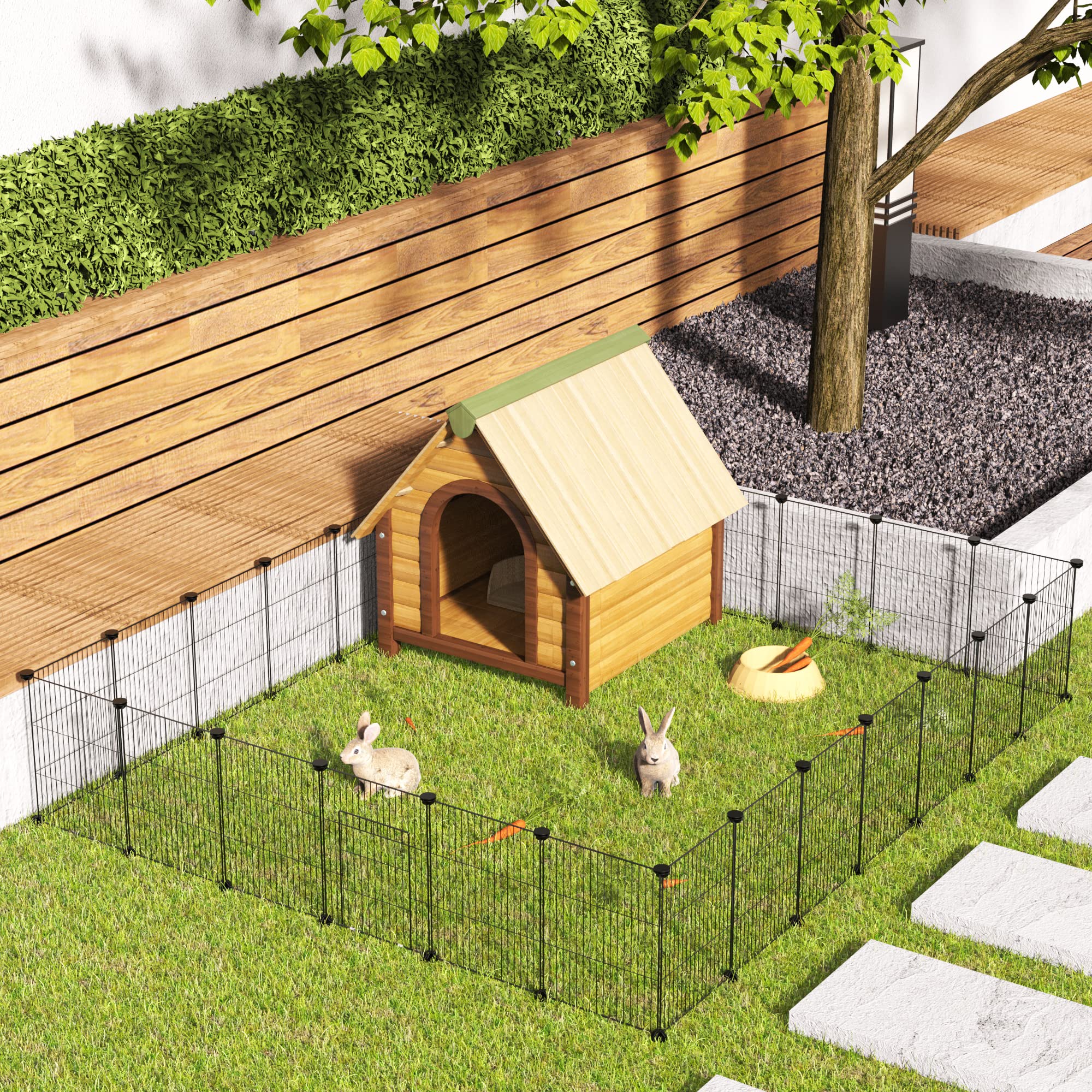 HOMIDEC: espace sûr pour petits animaux comme lapins et tortues.