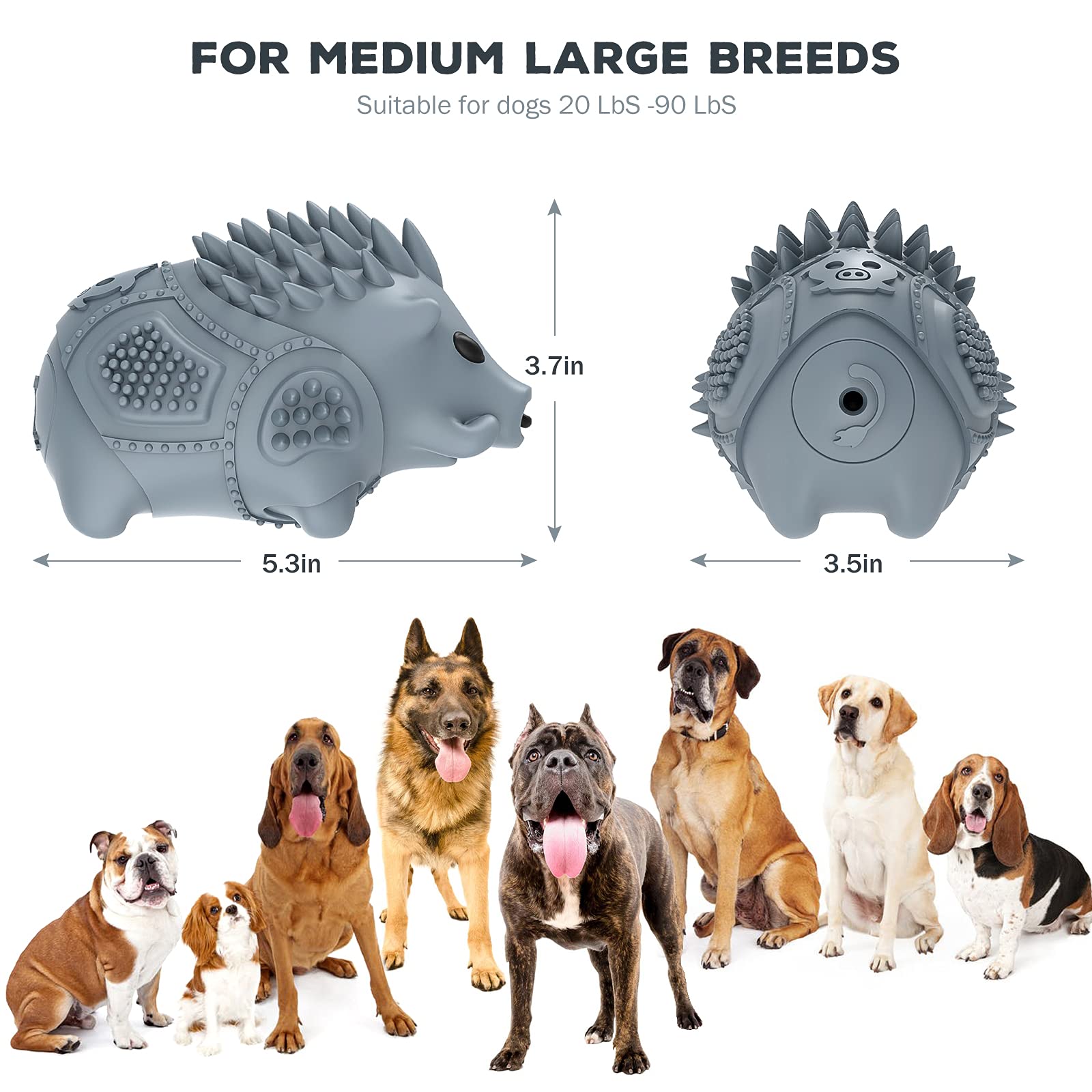 Homipooty, jouet utilisable en intérieur et extérieur pour chien actif