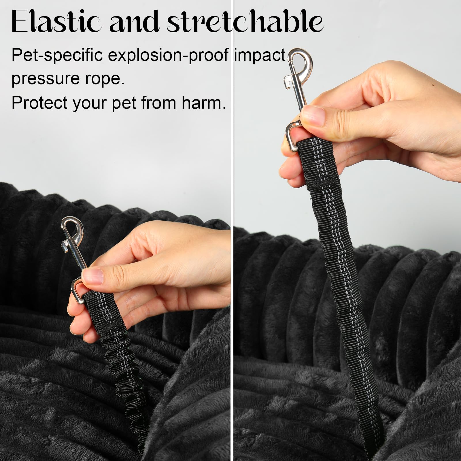 HOMLOVE ceinture de sécurité assure que votre chien reste sécurisé pendant le trajet.