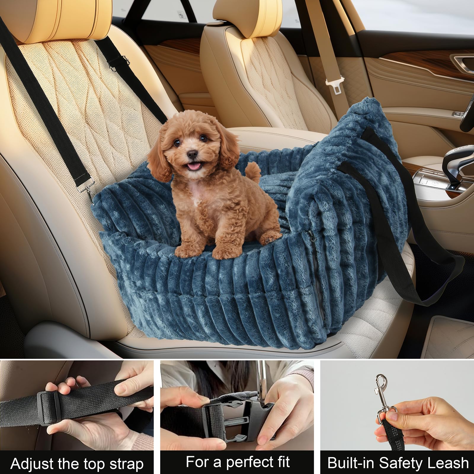 HOMLOVE design polyvalent siège et lit pour chien, pratique en voyage.