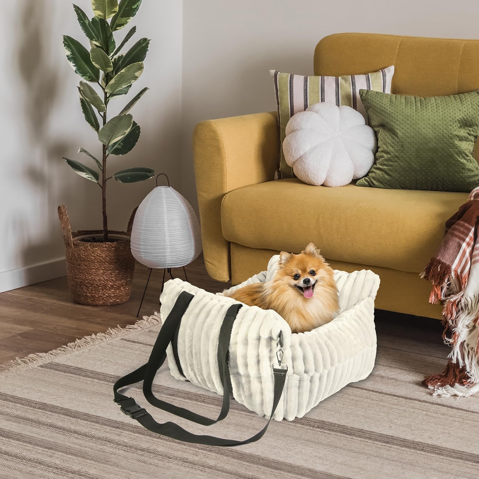HOMLOVE Tissu beige élégant: style discret et confort durable.