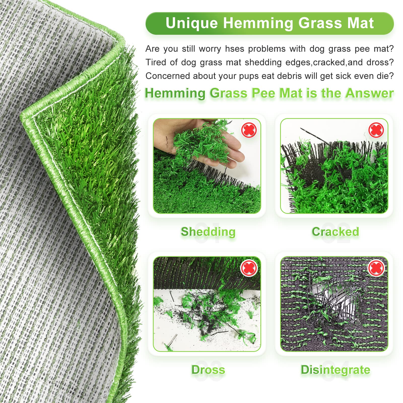 Hompet bord ourlet durable le long du tapis, meilleure résistance
