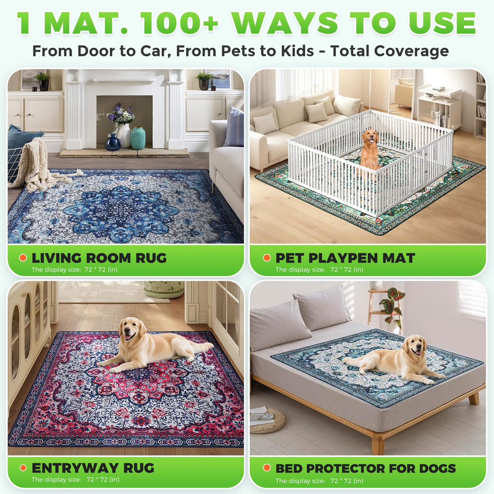 Tapis Hompet anti-derapant reste en place même avec des chiens actifs.