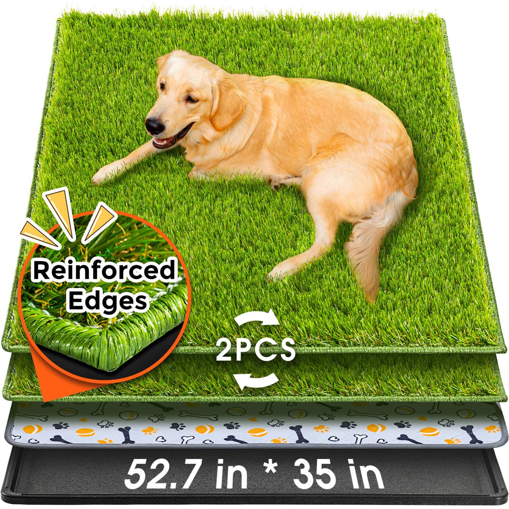 Hompet Tapis Gazon Artificiel Grand : surface réaliste idéale pour l'entraînement et la propreté.