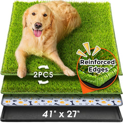Hompet tapis herbe artificielle 41x27 – vue d ensemble pratique pour toilettes canines.