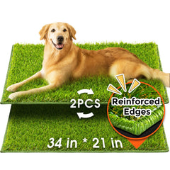 Hompet-tapis-herbe-artificielle-chien-34x21: surface douce et réaliste pour l'entraînement.