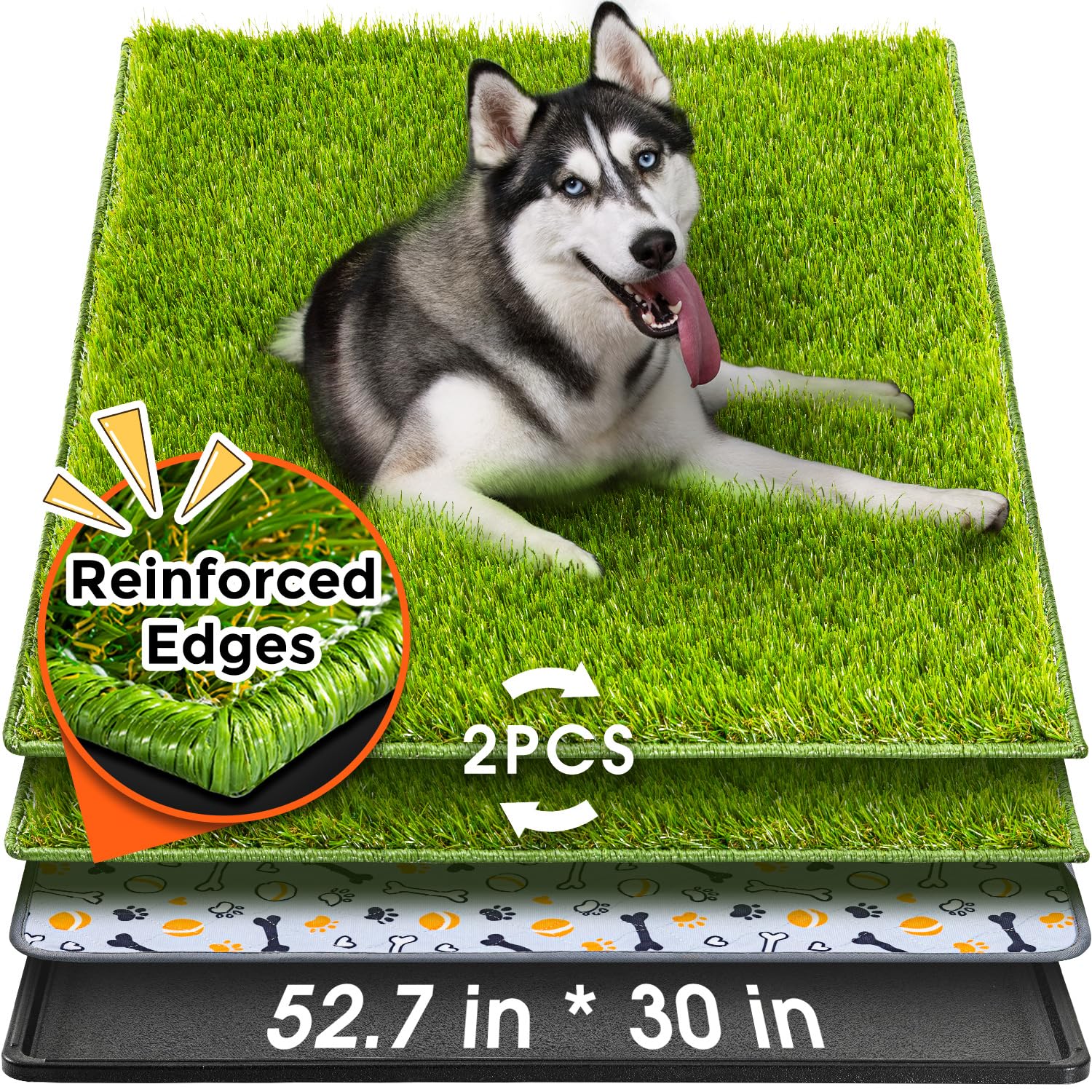 Hompet tapis herbe artificielle grand, idéal pour l'entraînement en intérieur.
