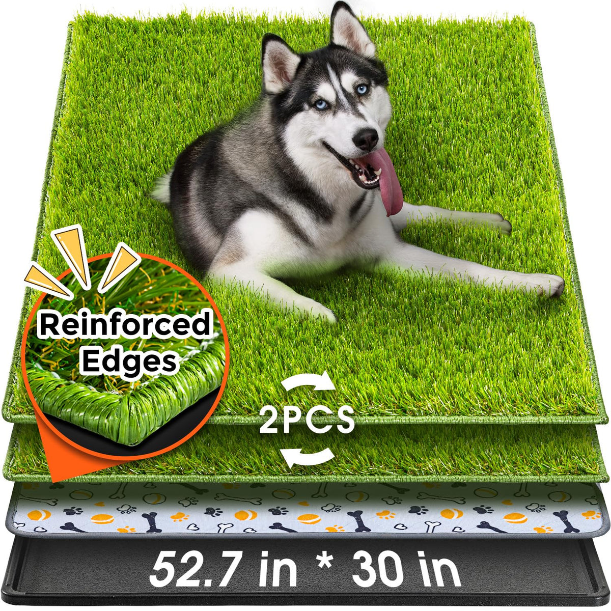 Hompet tapis herbe artificielle grand, idéal pour l'entraînement en intérieur.