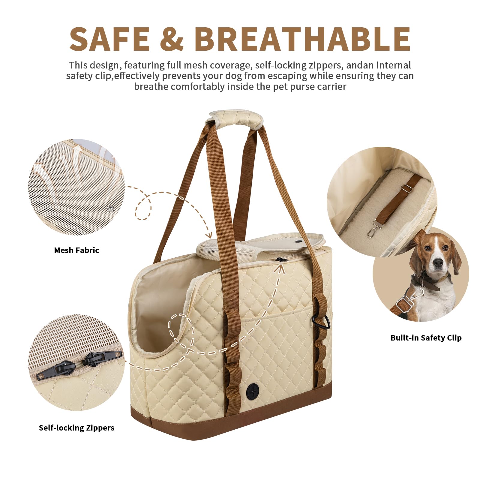 Homsunyi sac chien petit bretelles rembourrées pour port confortable