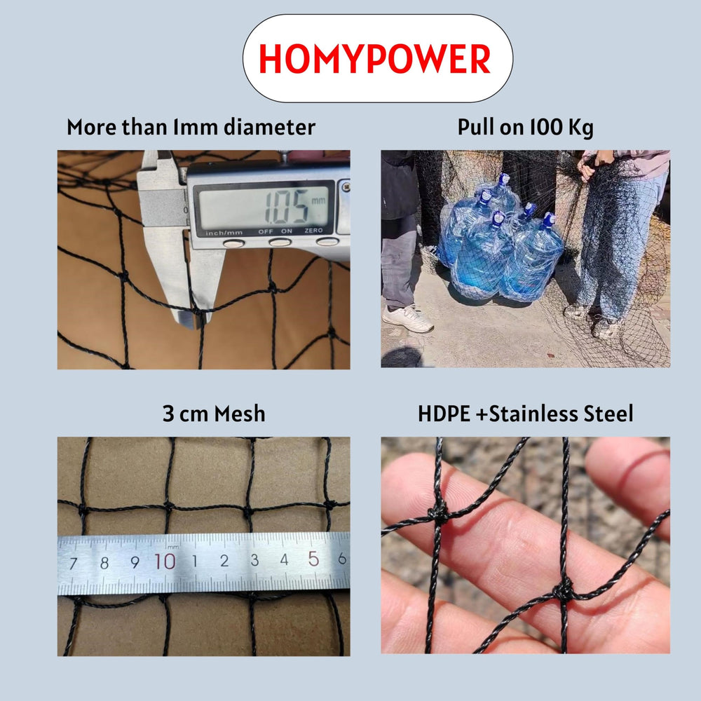 HOMYPOWER filet-chat-balcon tailles personnalisables pour s’adapter à votre balcon