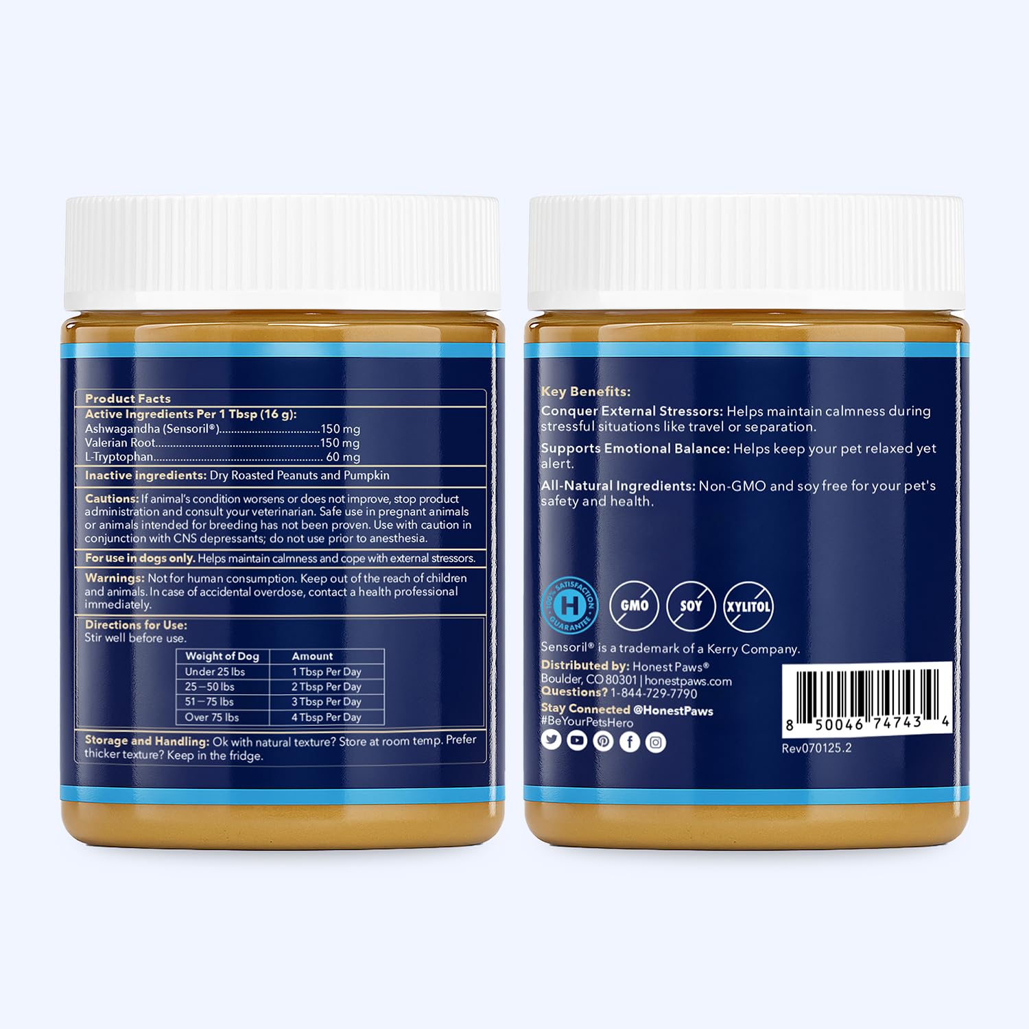 Honest Paws Beurre calment pour chien – idéal en voyage