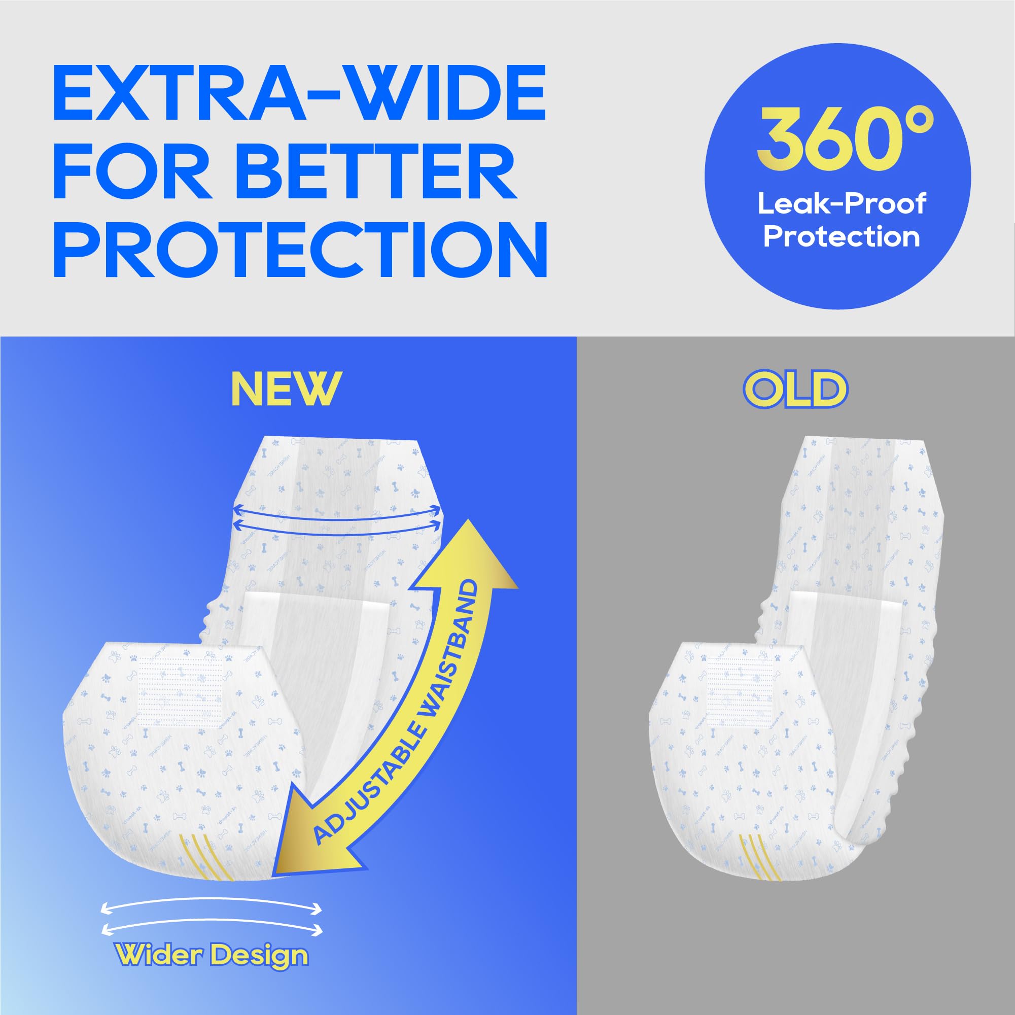 Honey Care All-Absorb A24 Wrap Male – attache reglable sans accrocher le pelage.