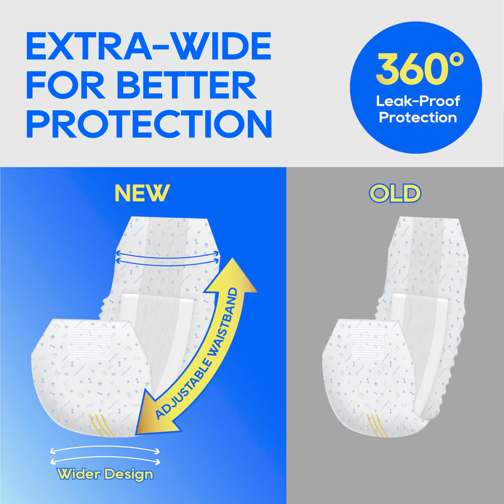 Honey Care All-Absorb A24 Wrap Male – attache reglable sans accrocher le pelage.