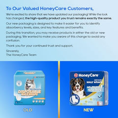 Honey Care All-Absorb A24 Wrap Male – noyau ultra absorbant prévient les fuites.