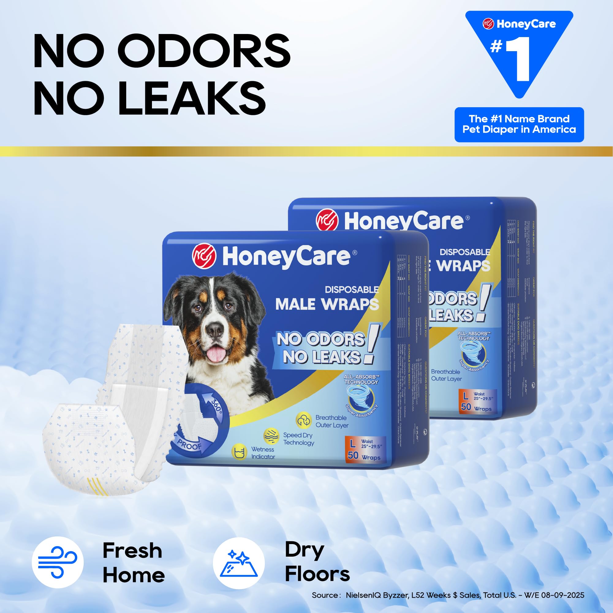 Honey Care All-Absorb A24 Wrap Male – ajustement sûr qui reste en place.