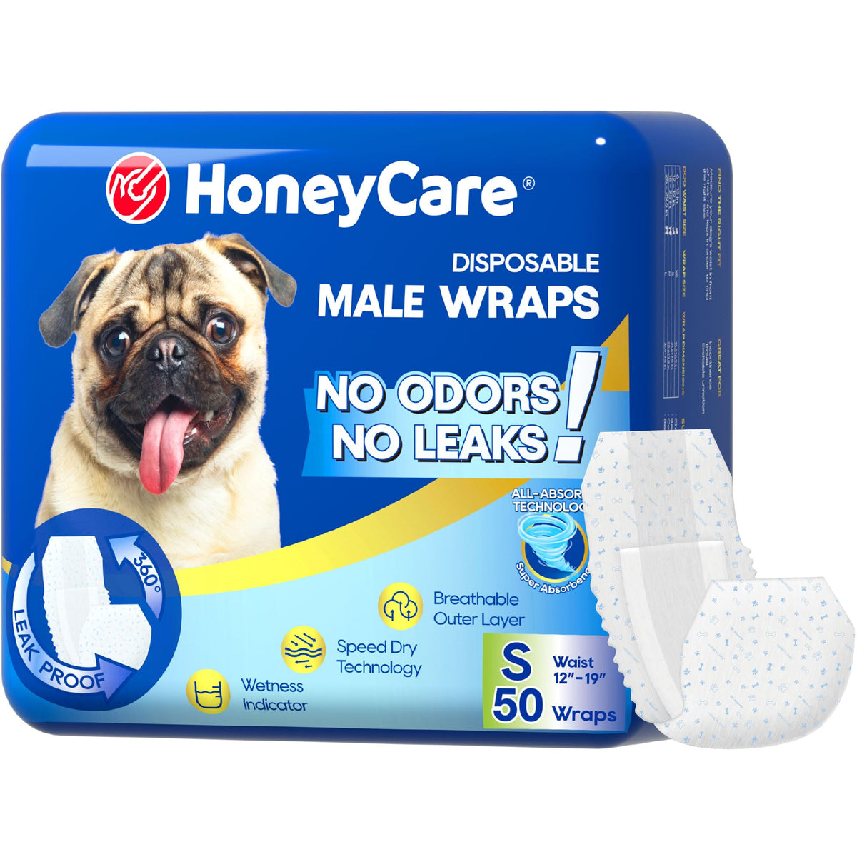 HONEY CARE All-Absorb Wrap – emballage du produit, pratique et discret.